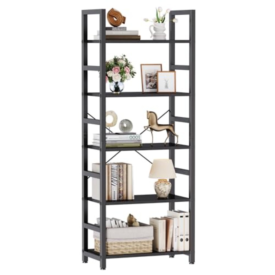 Storage & Organization - Libreria a 5 Ripiani, Scaffale Alto