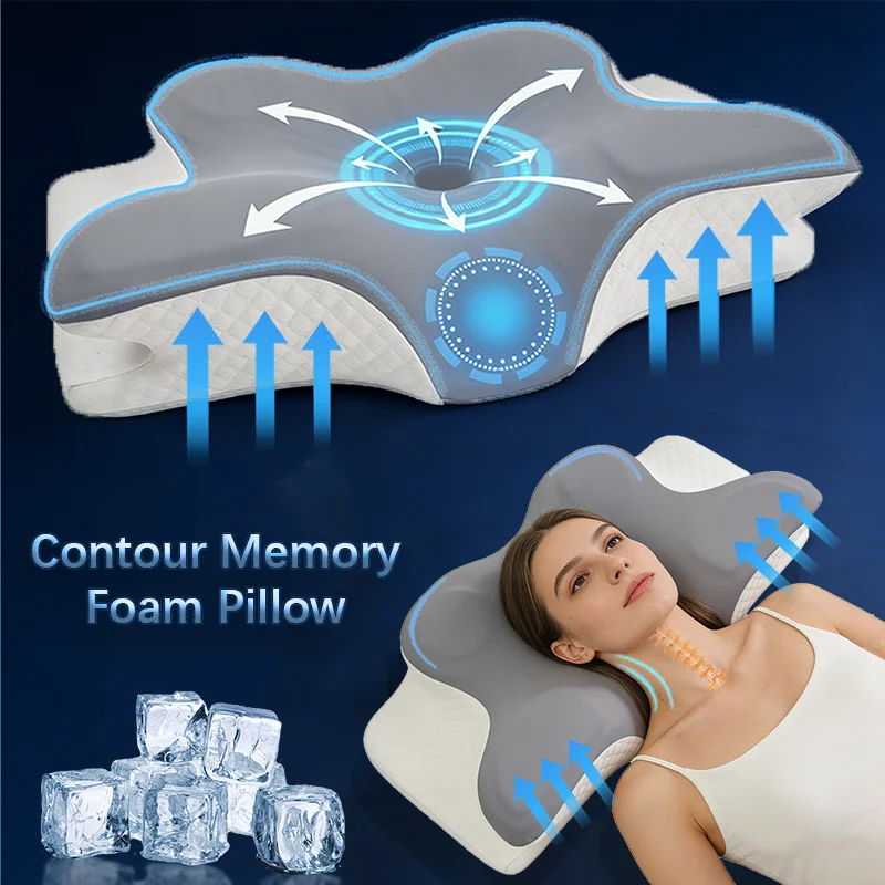 Memory Foam Orthopedic Pillow Neck Pain - Cuscino in Memory Foam Cervicale per