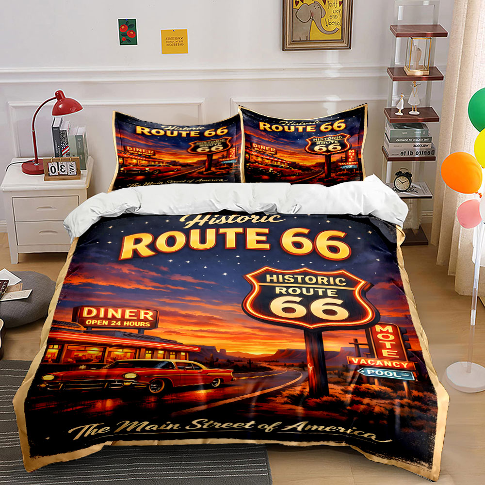 Duvet Cover Sets With Zipper - Set copripiumino con motivo Nostalgic Night