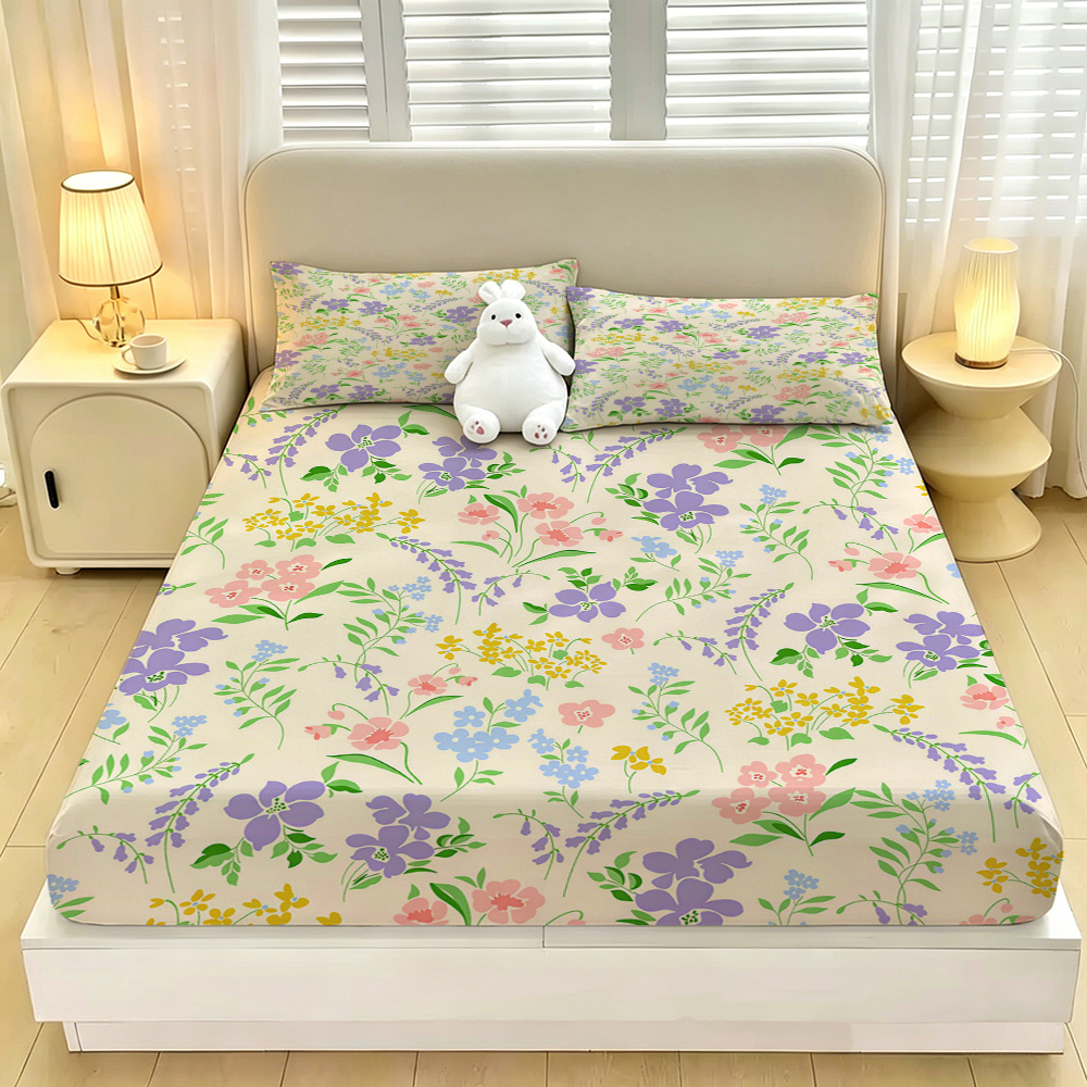 Fitted Bed Sheets Deep Pocket - Set di 3 Pezzi di Lenzuola
