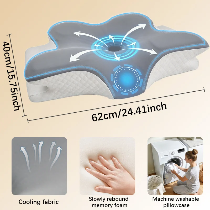 Cuscino in Memory Foam Cervica - Memory Foam Orthopedic Pillow Neck Pain recensione e prezzo
