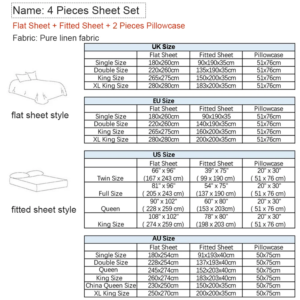 Set lenzuola 4 pezzi biancheri - Fitted Bed Sheets Deep Pocket recensione e prezzo